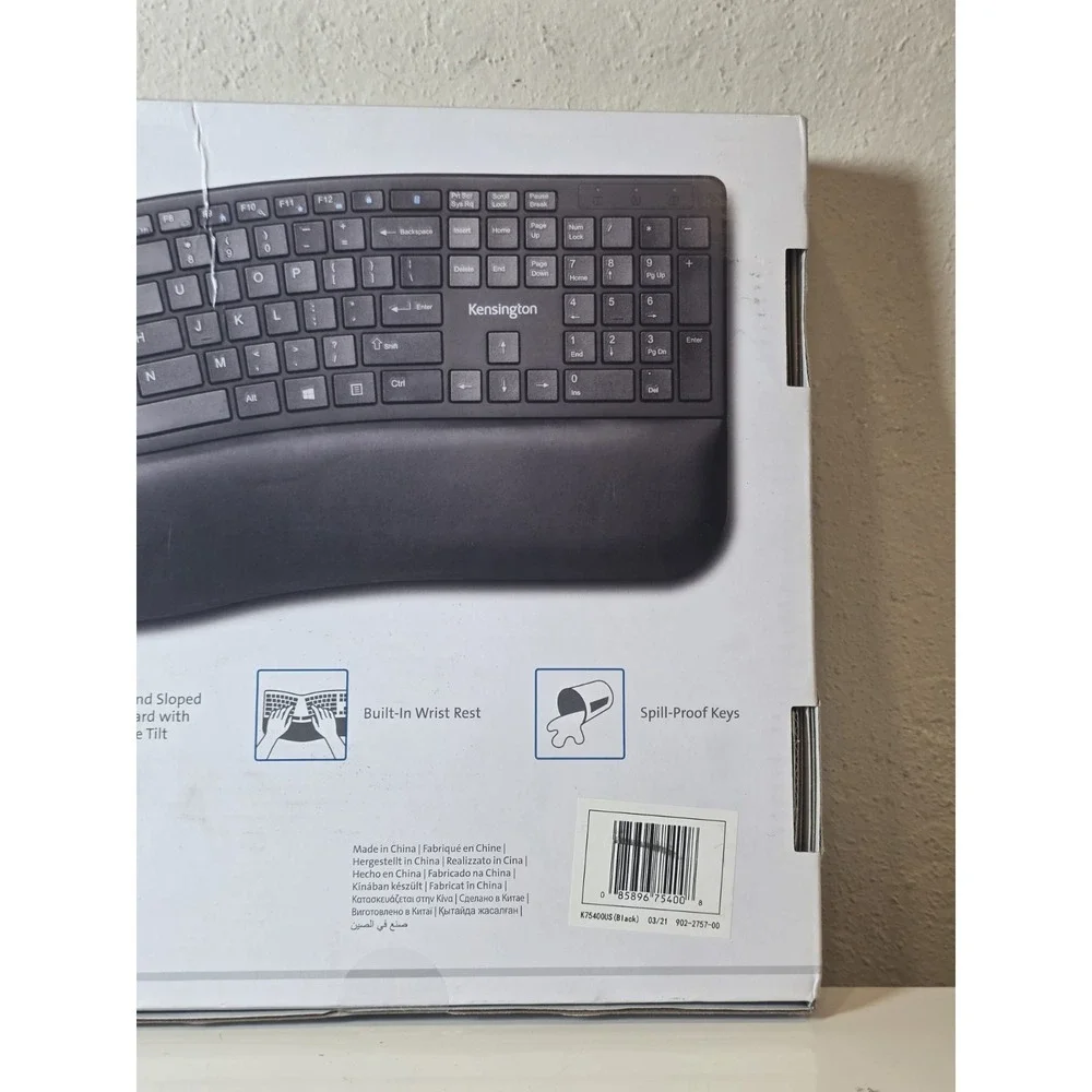 Kensington Pro Fit Ergonomic Wireless Keyboard Brand New Sealed